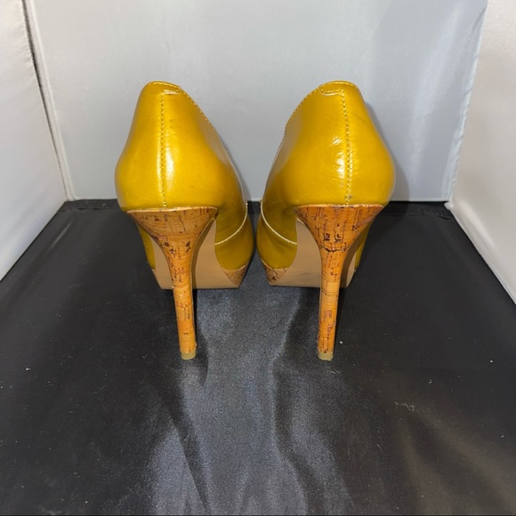 Restricted | Yellow Platform Round Toe Pumps - Picture 5 of 6